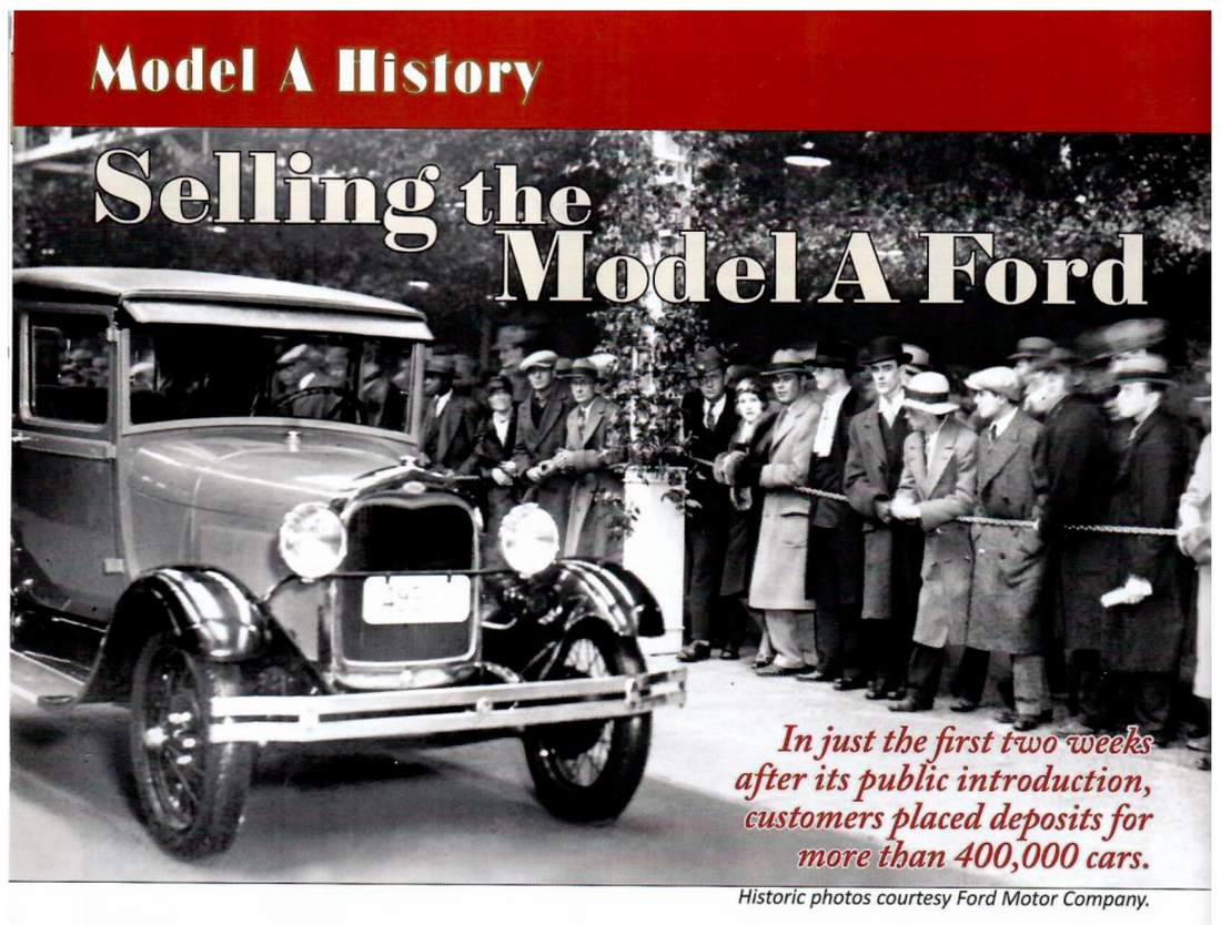 Selling The Model A Ford
